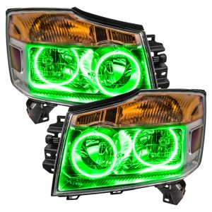 Nissan Titan Headlight Halo Kit - ORACLE Lighting - Green - `04-`07
